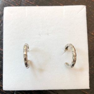 Adina Reyter Sterling Silver small diamond hoops